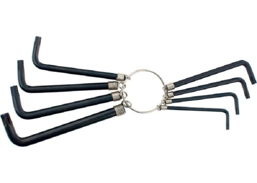 Набор ключей имбусовых TORX Sparta 9шт:T10,15,20,25,27,30,40,45,50, оксидированные, на кольце	  картинка